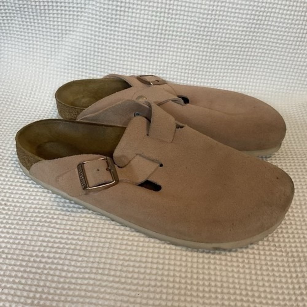 Birkenstock Boston Dusty Pink Soft Footbed Slip On Clogs Unisex W10/M8 Germany